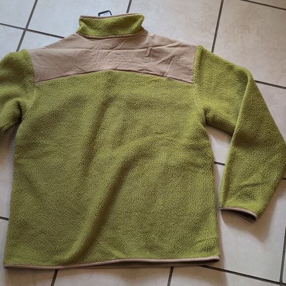 NWT Allbirds Fluff Fleece Snap Pullover Hazy Lime Beige Size L - Picture 3 of 10